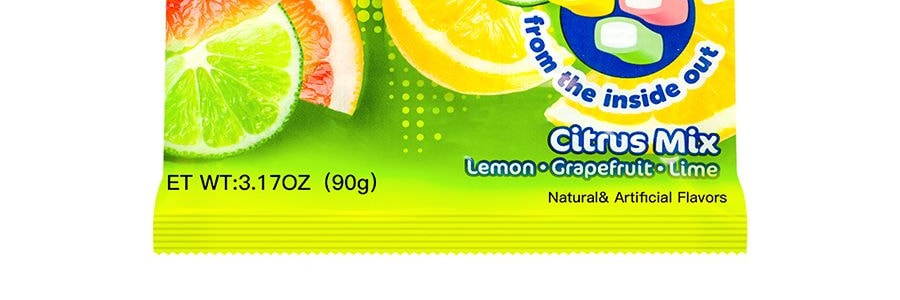 日本HI-CHEW 水果口味夾心軟糖 檸檬味/葡萄柚味/酸橙味 90g