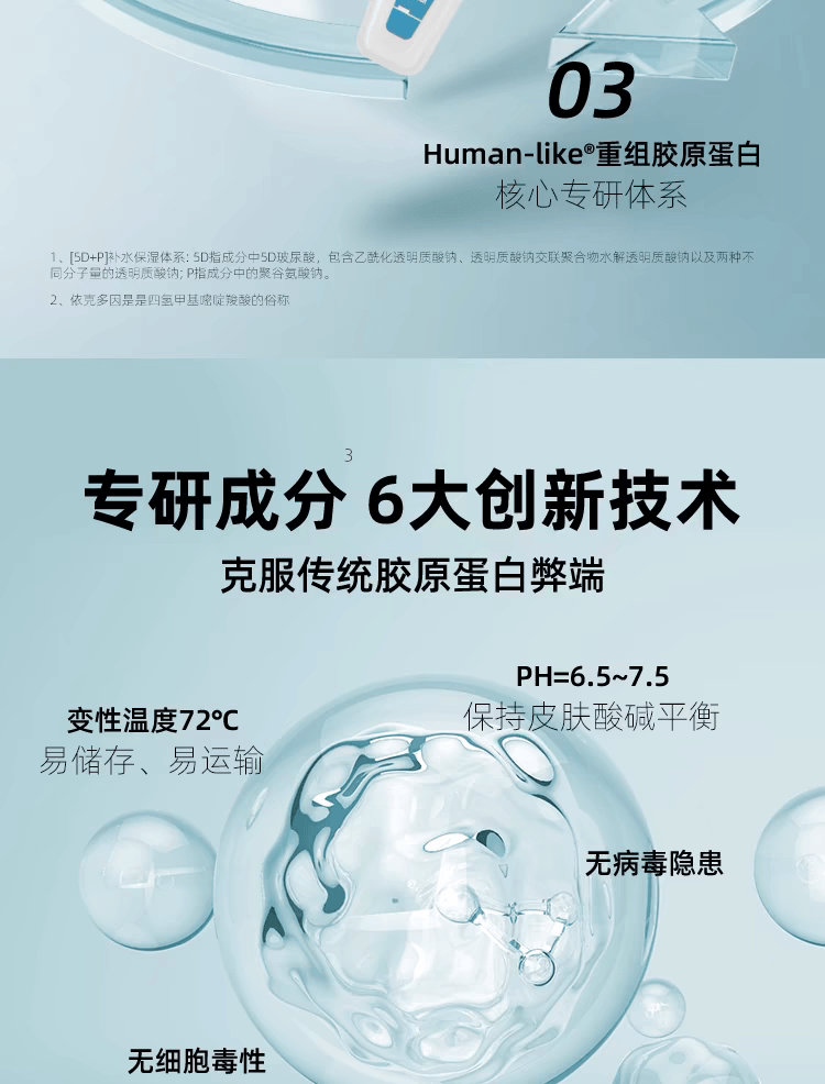【中国直邮】  可复美 次抛精华 重组胶原蛋白玻尿酸肌肤精华液30支*1盒