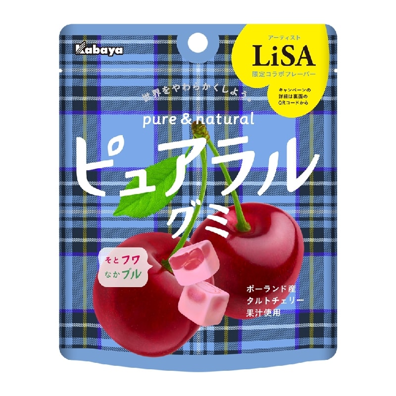 【日本直邮】日本KABAYA 期限限定 软糖与棉花糖的结合 车厘子果汁夹心软糖 45g