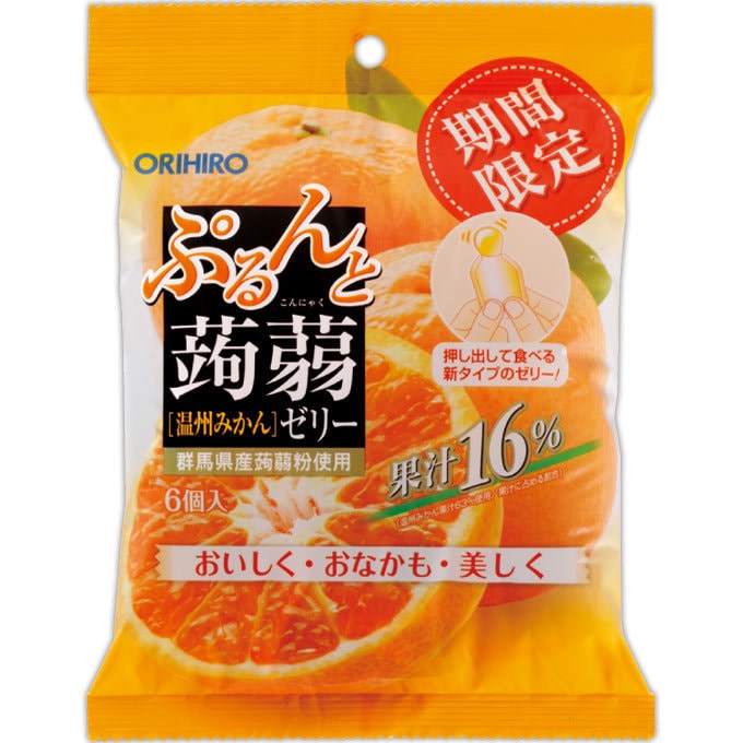 日本 ORIHIRO 立喜乐 魔芋果冻鲜橙口味 6pcs