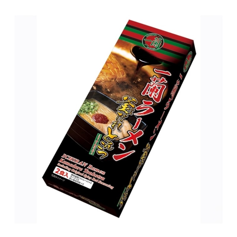 【日本直郵】日本ICHIRAN一蘭 一蘭拉麵 濃厚豚骨湯拉麵 1盒裝(2人份)