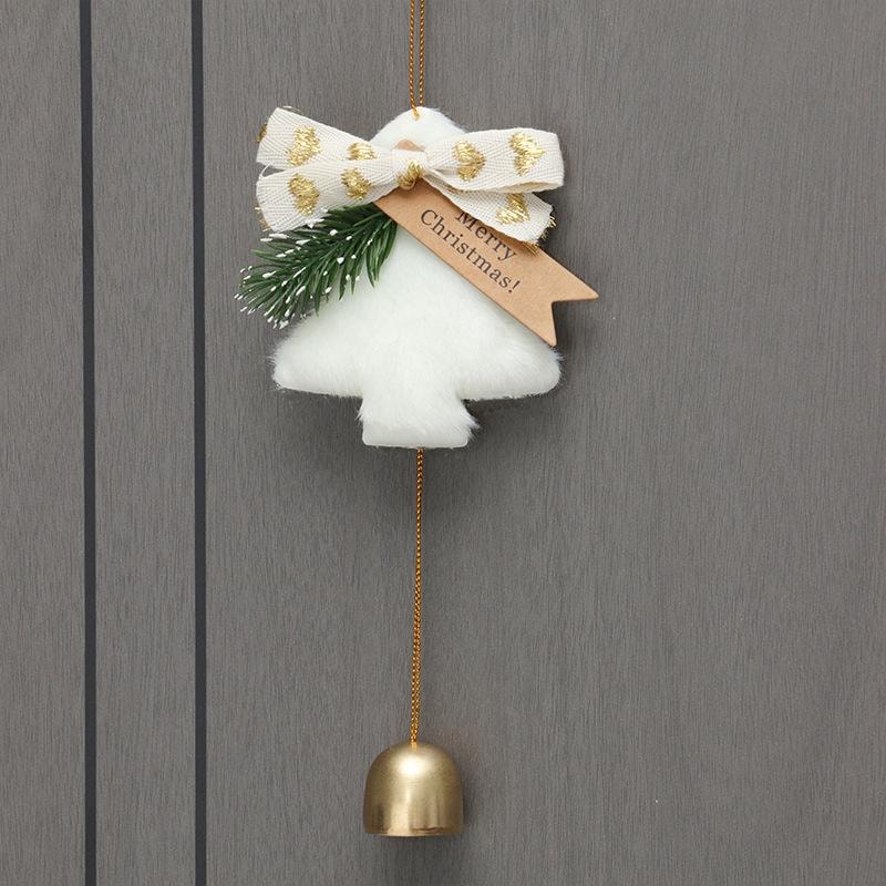  FOXTAIL 【節日限定】聖誕樹鈴鐺掛飾 新年吊鈴 聖誕節裝飾門鈴掛飾 聖誕車掛風鈴 禮物 - 卡其色 1 件