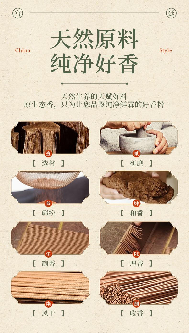 【中國直郵】 水月秦淮 (送香插) 線香 龍涎香 20g 安神室內家用房間擺件空氣清新劑高級