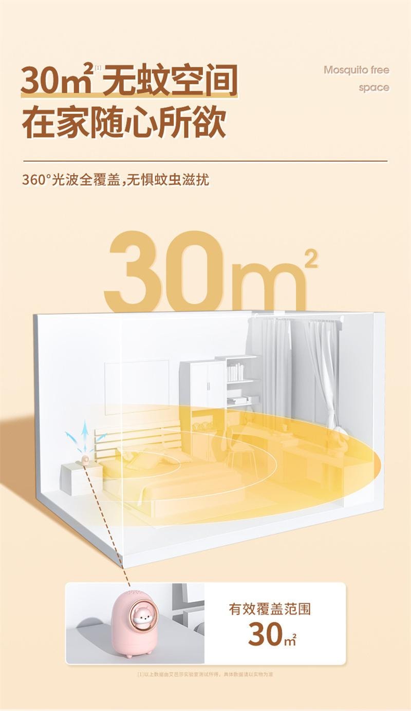 【中国直邮】  亲太太 太空舱驱蚊器 usb插电母婴可用 白色(驱蚊液1瓶)