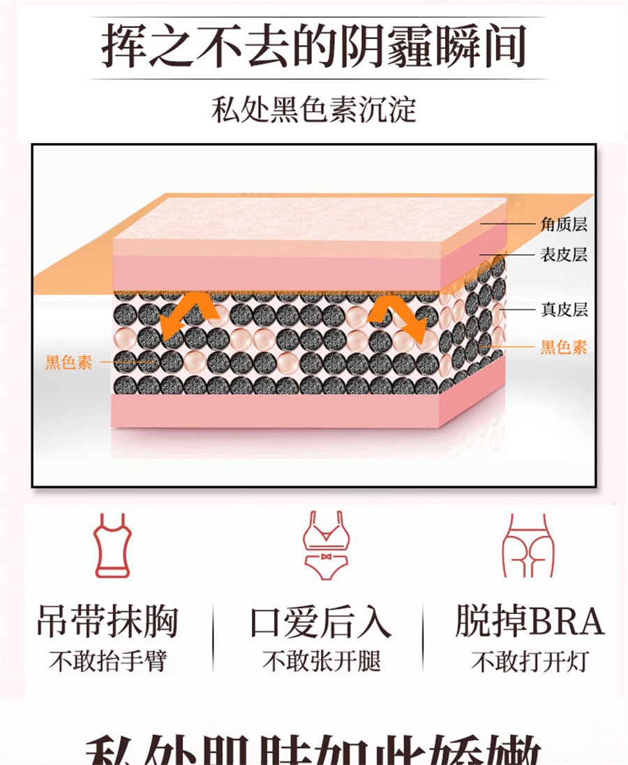 【中国直邮】舒奈美 私处粉嫩去除淡化沉淀黑色素私密处乳晕大腿内侧嫩红乳头变粉护理 50ml
