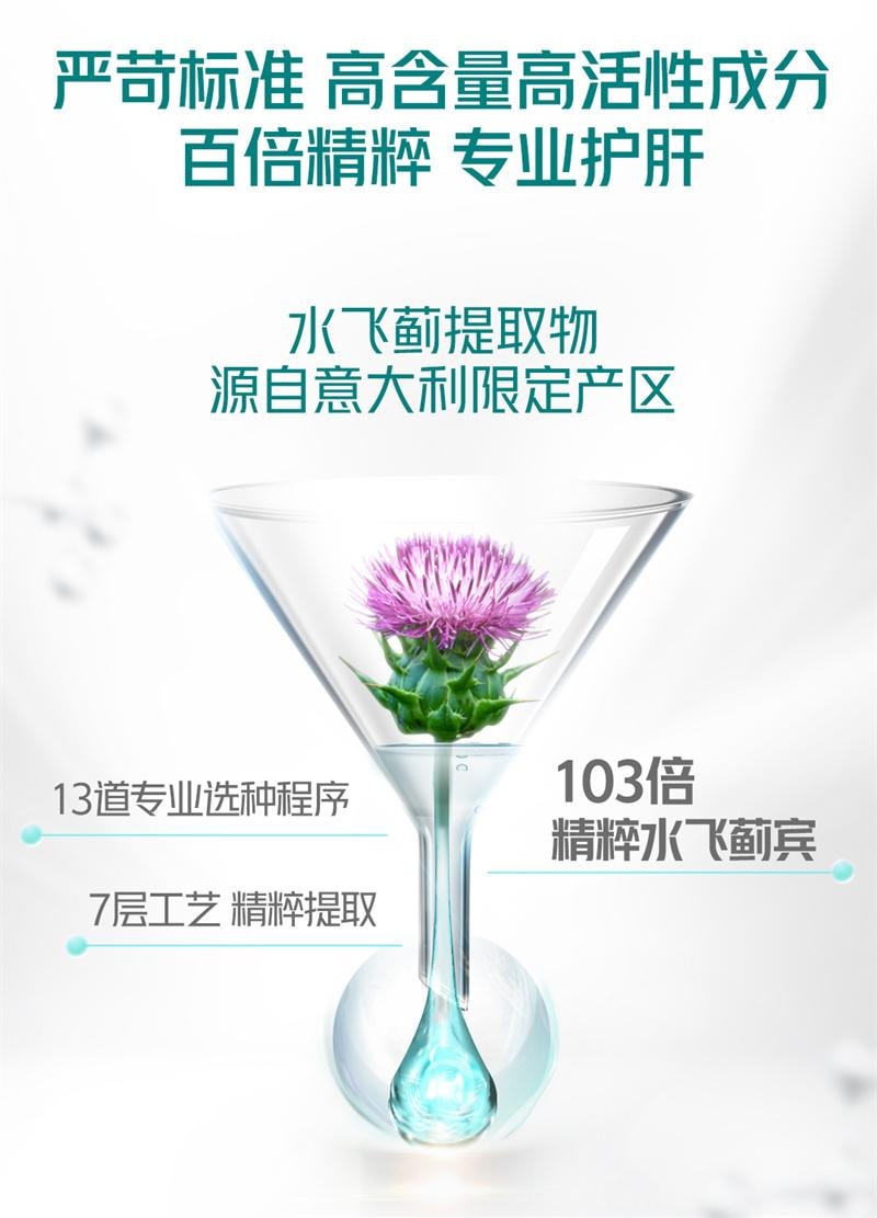 【中國直郵】 湯臣倍健 護肝奶薊草水飛薊丹參片解熬夜常備酒健肝 120片
