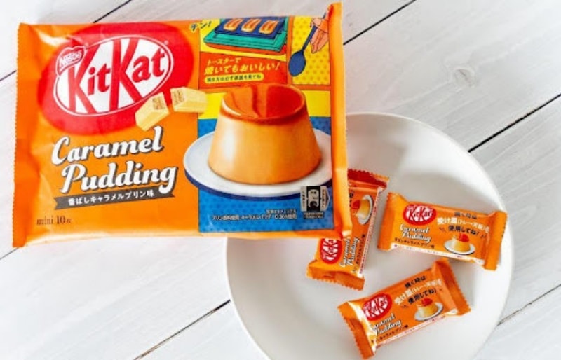 【日本直邮】 KIT KAT季节限定 布丁口味巧克力威化 10枚装 已更新包装
