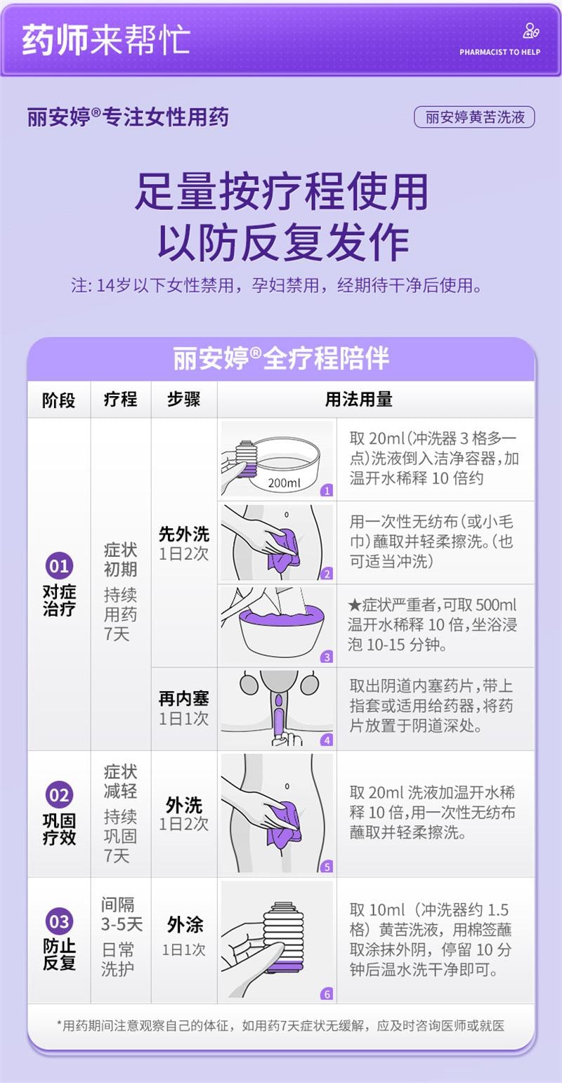 【中国直邮】 丽安婷 克霉唑阴道片 霉唑栓霉菌性阴道炎妇科用药克霉挫栓阴道栓片 1片装