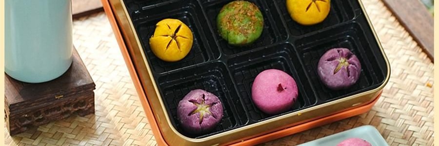 南宋胡记 繁花似锦点心礼盒 荷花酥+龙井茶酥 6味9枚入 225g【浙江杭州特产】