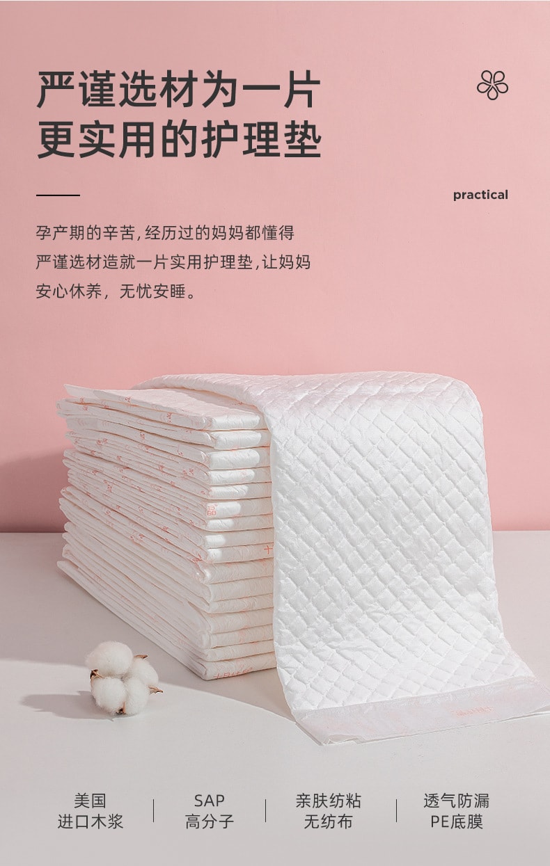 【中国直邮】 孕妇产褥垫月子期产后专用护理垫一次性60*90cm 12片装