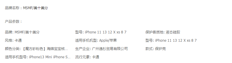 已淘汰[中國直郵] 樂學辦公 LEARN&WORK 核酸海綿寶寶 蘋果手機殼 卡通創意 適用iPhone13 質感黑1個裝