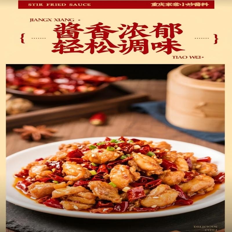 【中國直郵】 雲山半 重慶小炒家常菜小炒醬 麻辣醬香風味 川菜農家小炒調味料200g