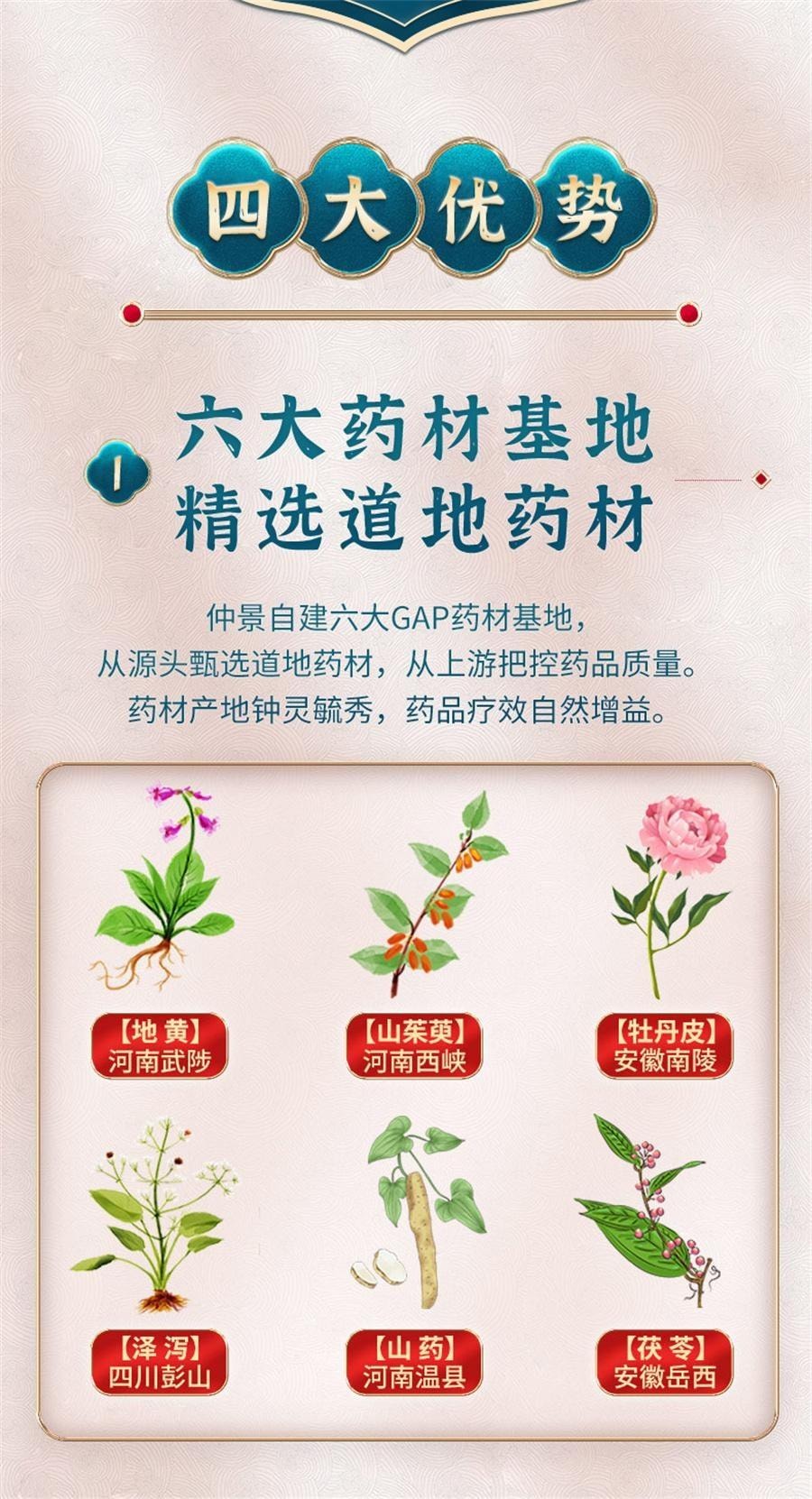 【中国直邮】 仲景 杞菊地黄丸 滋肾养肝 补肾阴虚 养肝 护肝 清肝 明目 360丸*4盒装【巩固装】