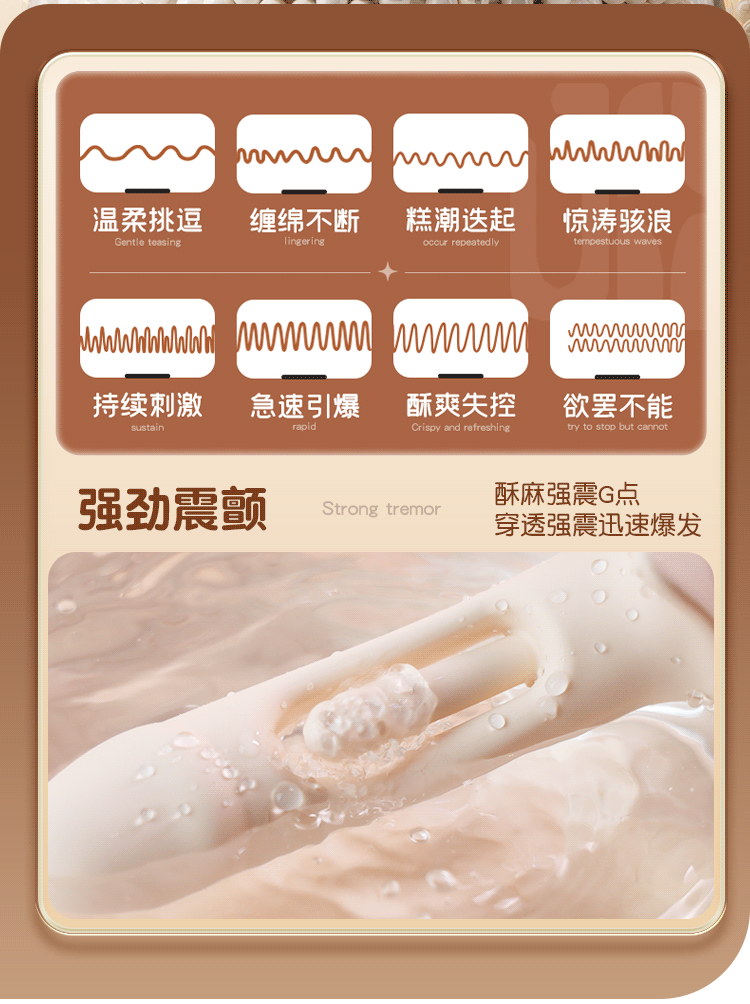 【中國直郵】 謎姬 AOYR 魔指震動棒 吸吮舌舔震動棒女用強震多功能自慰器成年性玩具1個裝