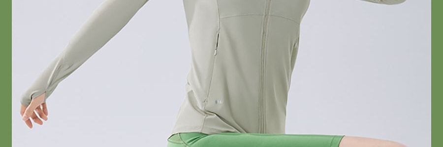 BENEUNDER蕉下 女士凉感防晒衣防晒服 运动上衣 修身款 UPF50+ 霜奶白 165/88A L码 【国内尺寸 码数偏小】【杨幂同款】