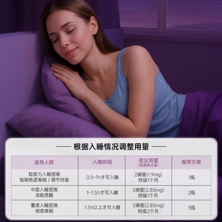 Melatonin Drink 50ml per bottle. Sleep relieves anxiety. Melatonin helps you sleep well