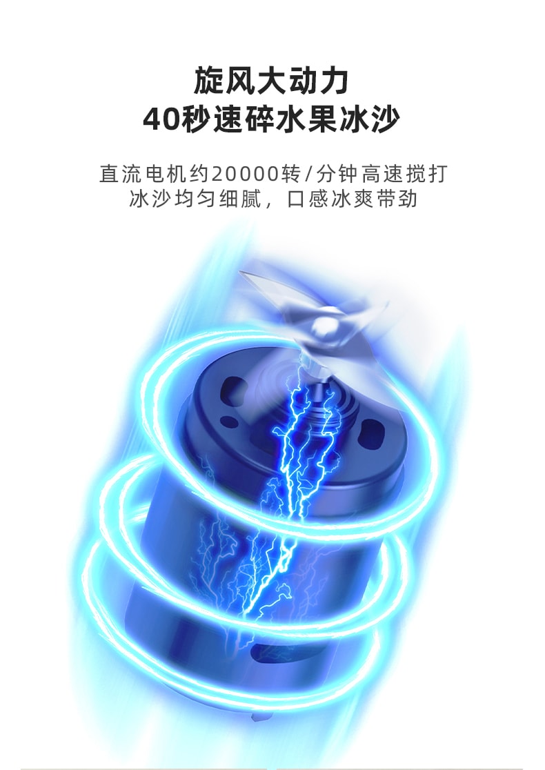 【中国直邮】小熊无线榨汁机榨汁杯榨果汁便携  薄荷绿