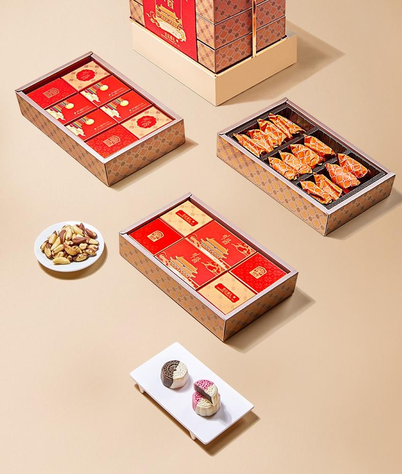 【中国直邮】 臻味坊 宫廷禧礼中秋礼盒  1.208kg   月饼糕点送高档礼品送长辈