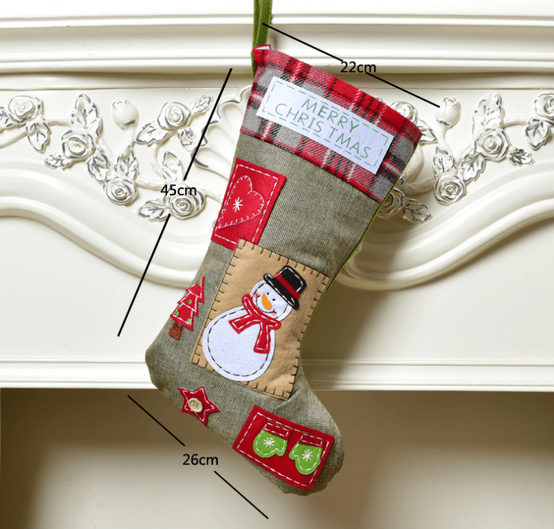 【中国直邮】简微娜 2019圣诞袜子礼品袋装饰用品 45*26厘米#1件