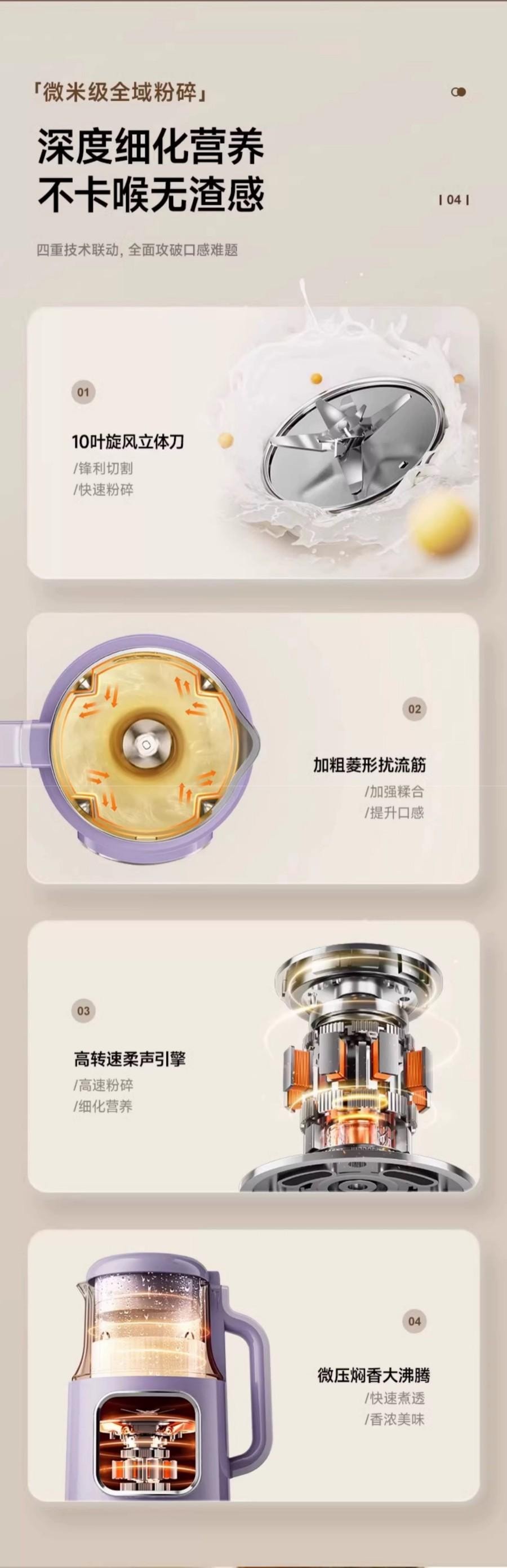 大宇同款北美電壓Poros微壓全不鏽鋼破壁機附靜音罩(1000ML)