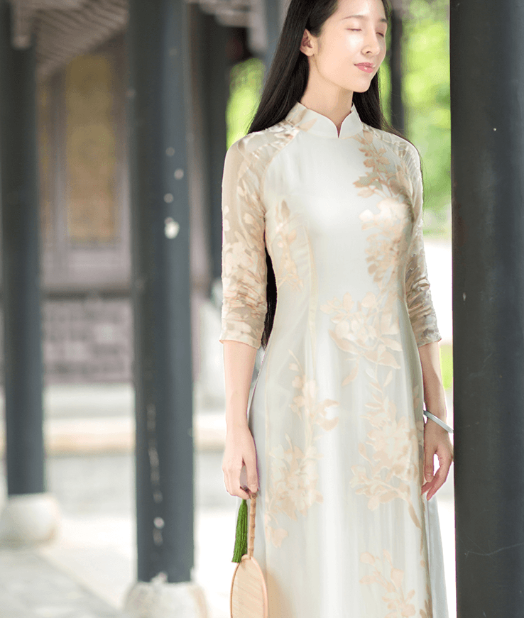 China Direct Mail 2019 Chinese Women's Silk Vintage Dress Tang Dress Cheongsam Gold # 1piece