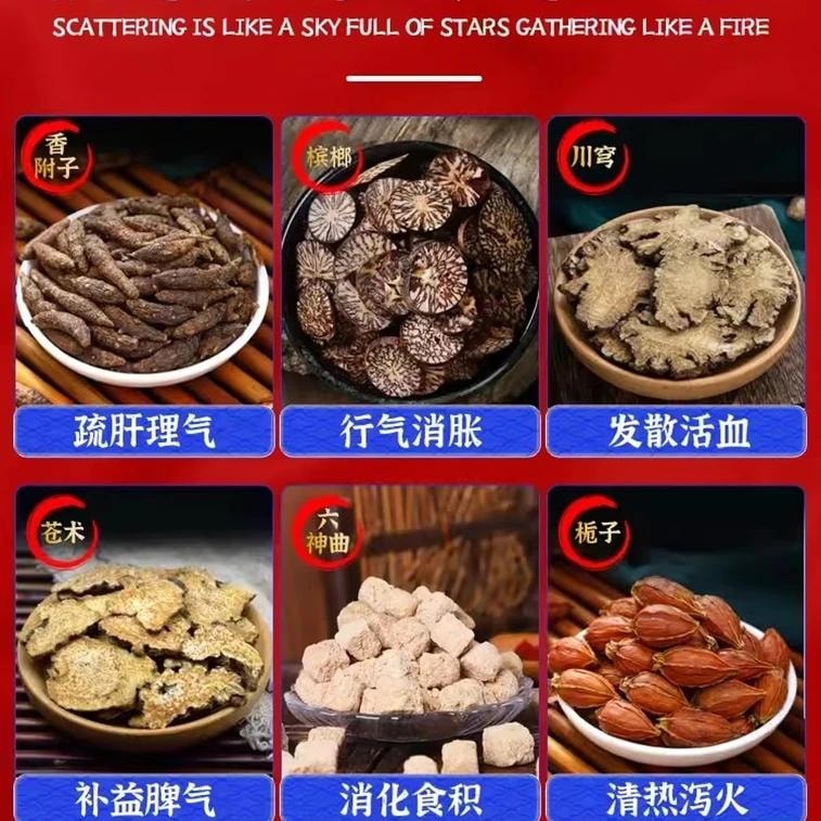【中國直郵】 恆玉佳 越鞠丸 保和丸肝鬱脾虛濕熱中成藥氣滯胃痛 6g*4袋 x 3盒