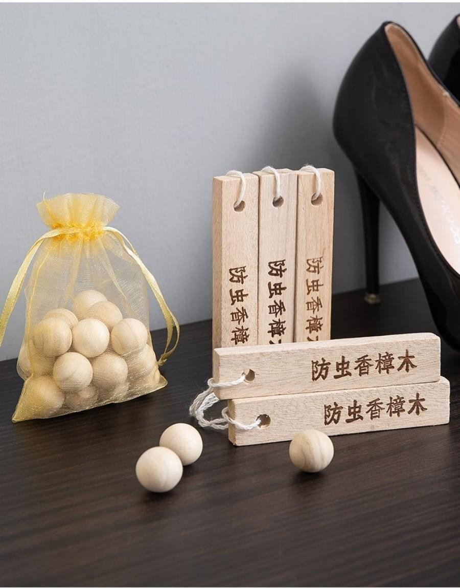  水月秦淮 香樟木条替代樟脑丸家用持久香樟木条衣物柜子非防虫防蛀防霉天然蟑螂丸除异味30根【持久散香,保护珍贵衣服】