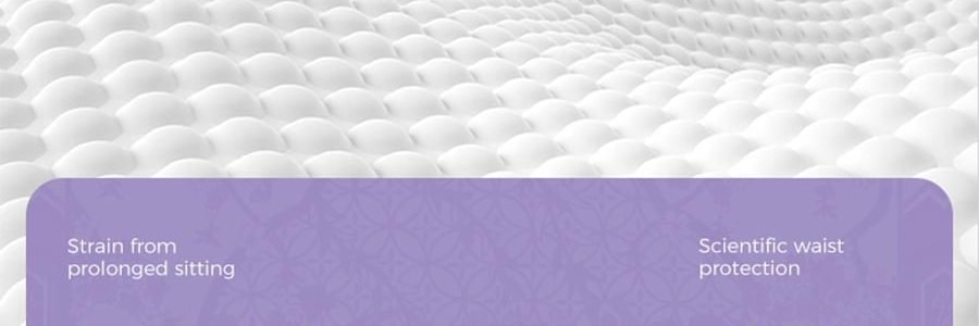 BKT 人體工學護腰坐墊靠背 久坐神器坐姿托 多種椅子適用 加大版丁香紫 422*362*310mm 【楊冪同款 故宮聯名】