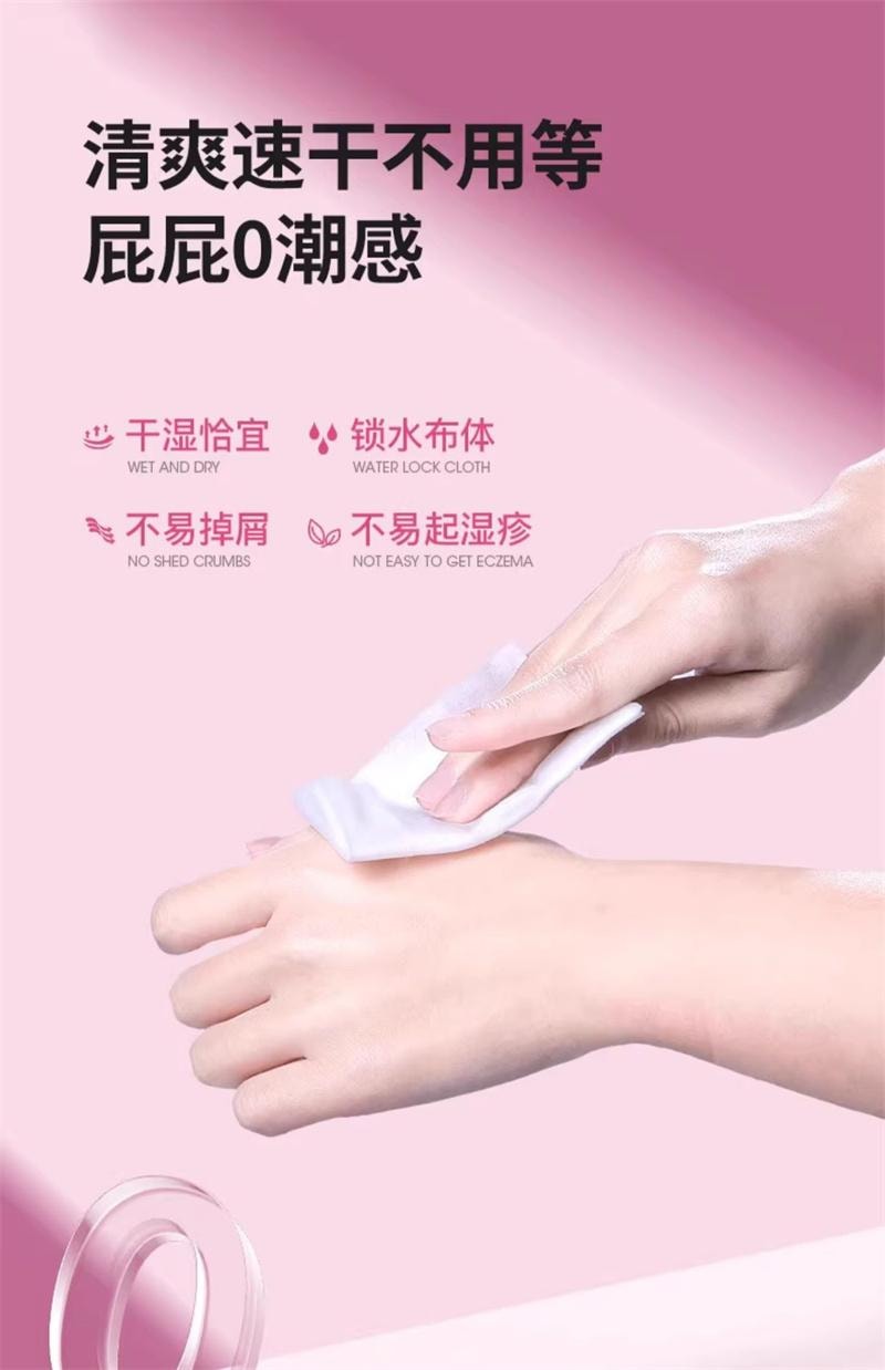 【中国直邮】妇炎洁湿厕纸女性湿巾除菌迷你  40抽2包