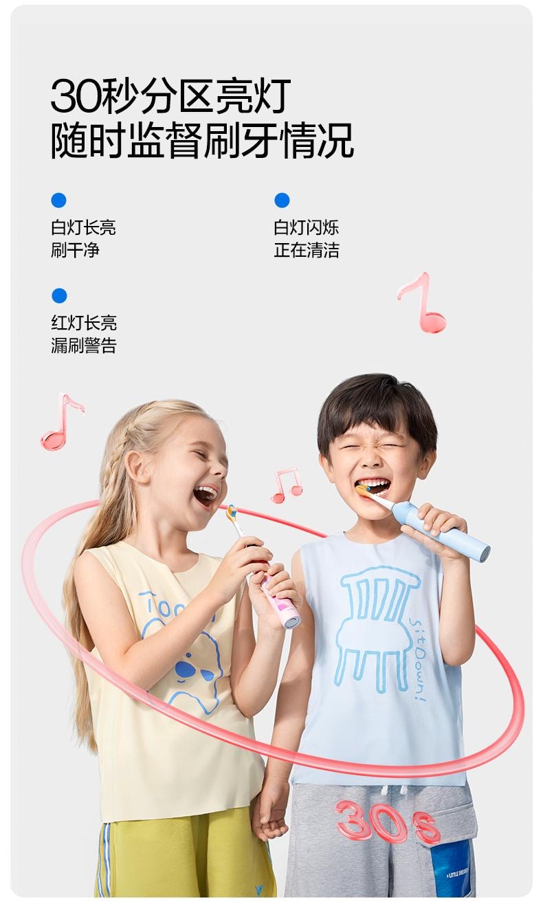 【美國直郵】 USMILE 笑容加Q10兒童電動牙刷 藍色 1支裝