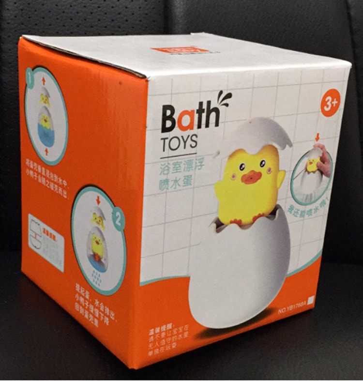 Children's Bath Penguin Egg Duck Egg Baby Bathroom Floating Sprinkler Toy Duck Egg 1PC