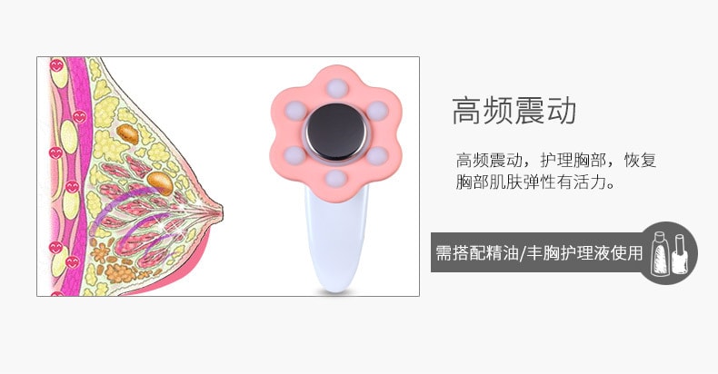 中國ZLiME緻美 電動豐胸儀美胸護理按摩儀 白色 1件