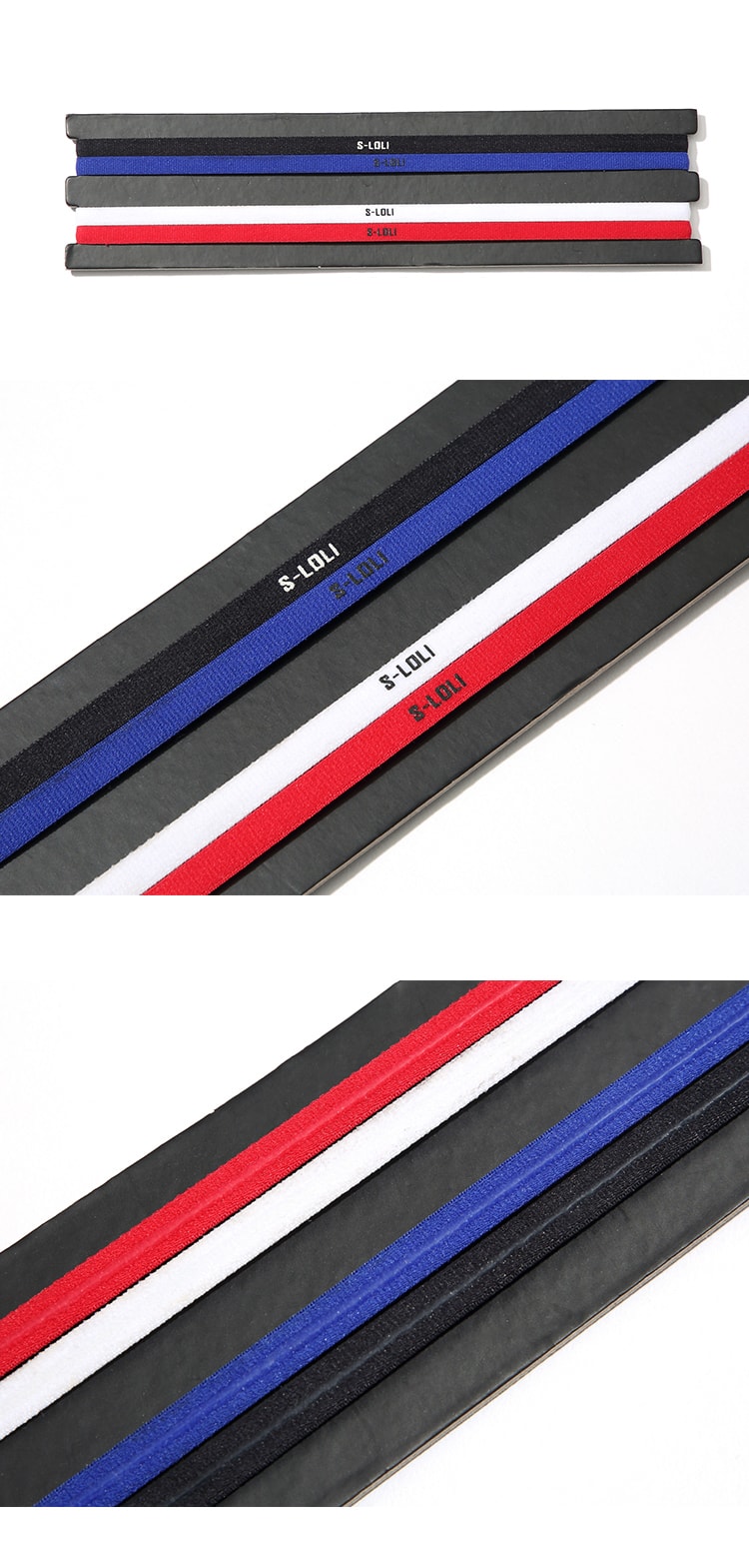 Sports Elastic Hair Band For Running Yoga Fitness/Red White Sapphire Blue Black#/Free