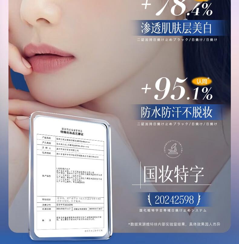 【中国直邮】 蜀风雅香 维特丝 防晒霜 高倍防晒 防水 防汗 防紫外线 美白 男女 军训 全身户外  国货销量TPO一   SPF50+   50ml