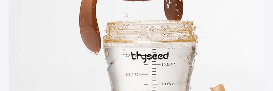 THYSEED世喜 兒童吸管杯 學飲水杯 重力球防漏 1-2歲以上 帶翻蓋 300ml