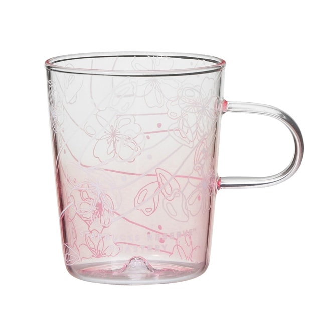 Starbucks Pink Cherry Blossom Gradient Mug With The Glass Straw