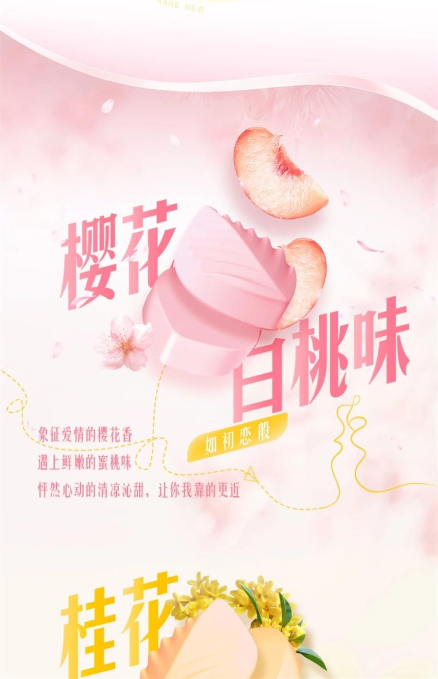 【中國直郵】 綠箭 無糖花香薄荷糖 櫻花白桃口味 27g/瓶 【約35粒】