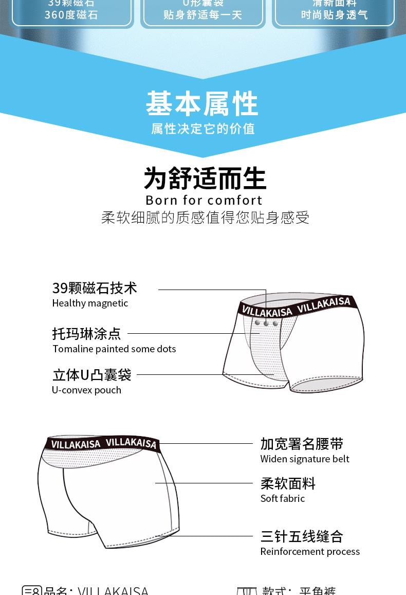 【中國直郵】 正大 英國衛褲內褲官方正品加強版磁石男士平角內褲透氣四角短褲金點黑+紅+藍100-120斤