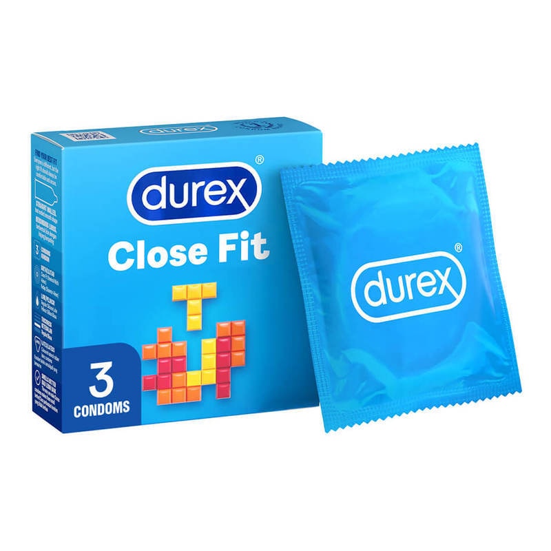 【马来西亚直邮】英国DUREX杜蕾斯 CLOSE FIT紧型装避孕套 3件入