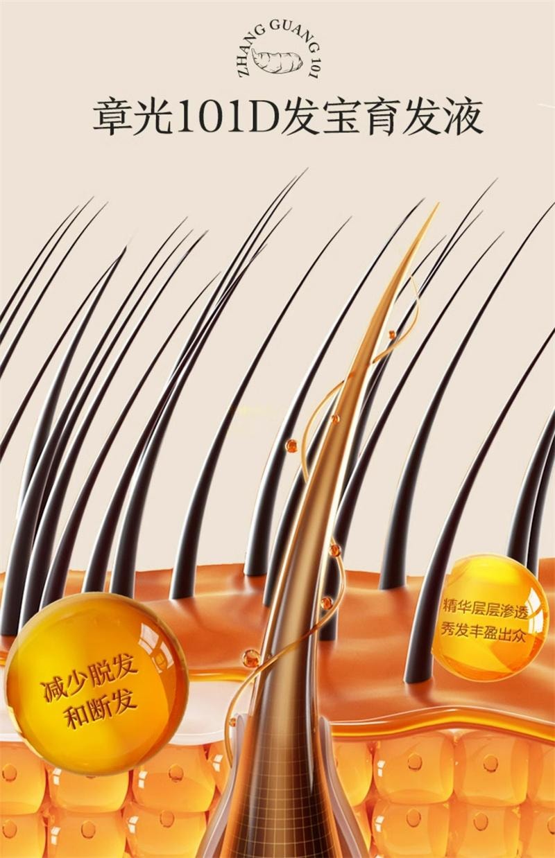 【中国直邮】 章光101 发宝育发液15ml*10瓶/盒 头皮精华液减少脱发断发育发何首乌