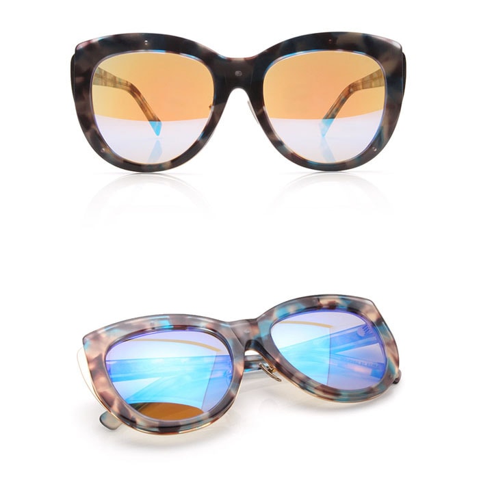 SUNGLASSES / AS022 / BLUE TORTOISE ACETATE + BLUE MIRROR
