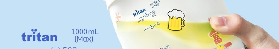 【中国直邮】LIFEASE 网易严选 大肚杯 Tritan大容量双饮口杯-【安全Tritan材质】元气白-1L