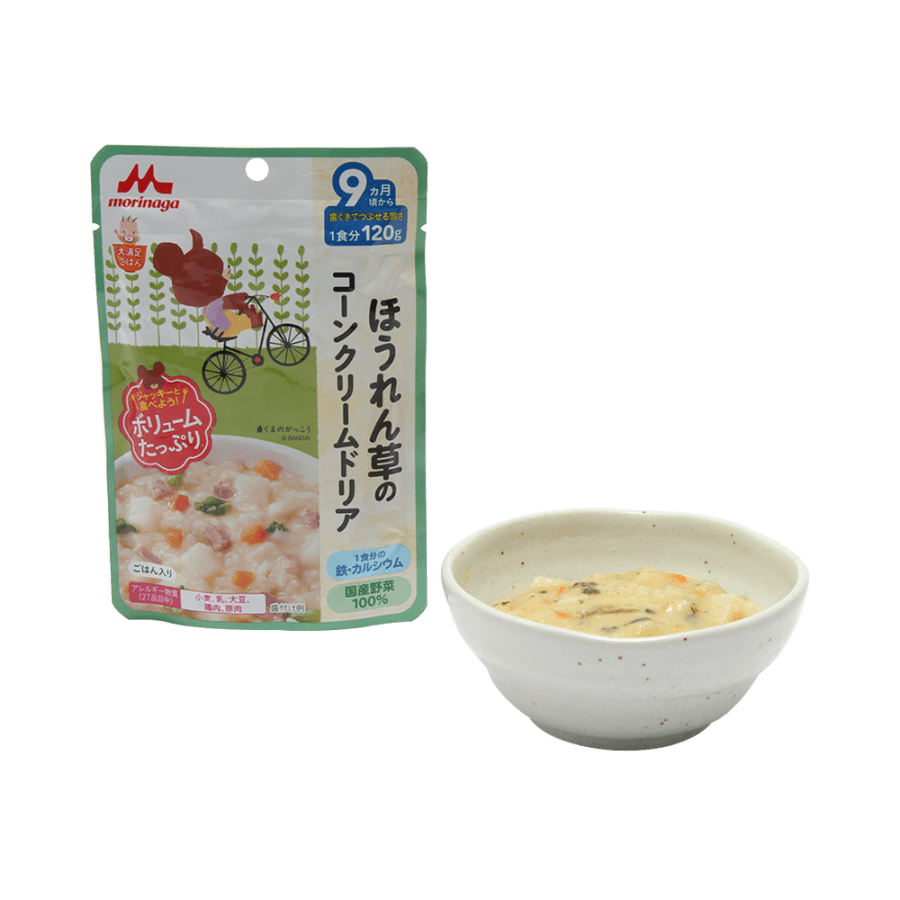 Volume Spinach Corn Cream Doria With Chicken Liver Baby Food 120g