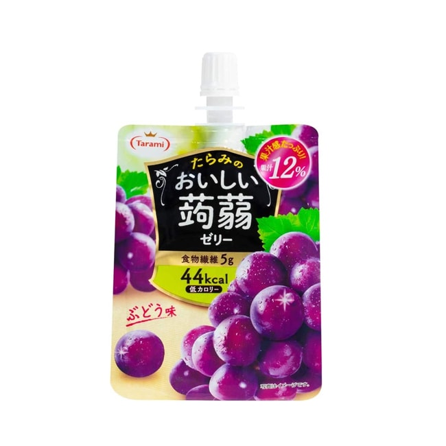 【日本直郵】Tarami多良見 魔芋可吸果汁果凍0卡 葡萄口味 150g