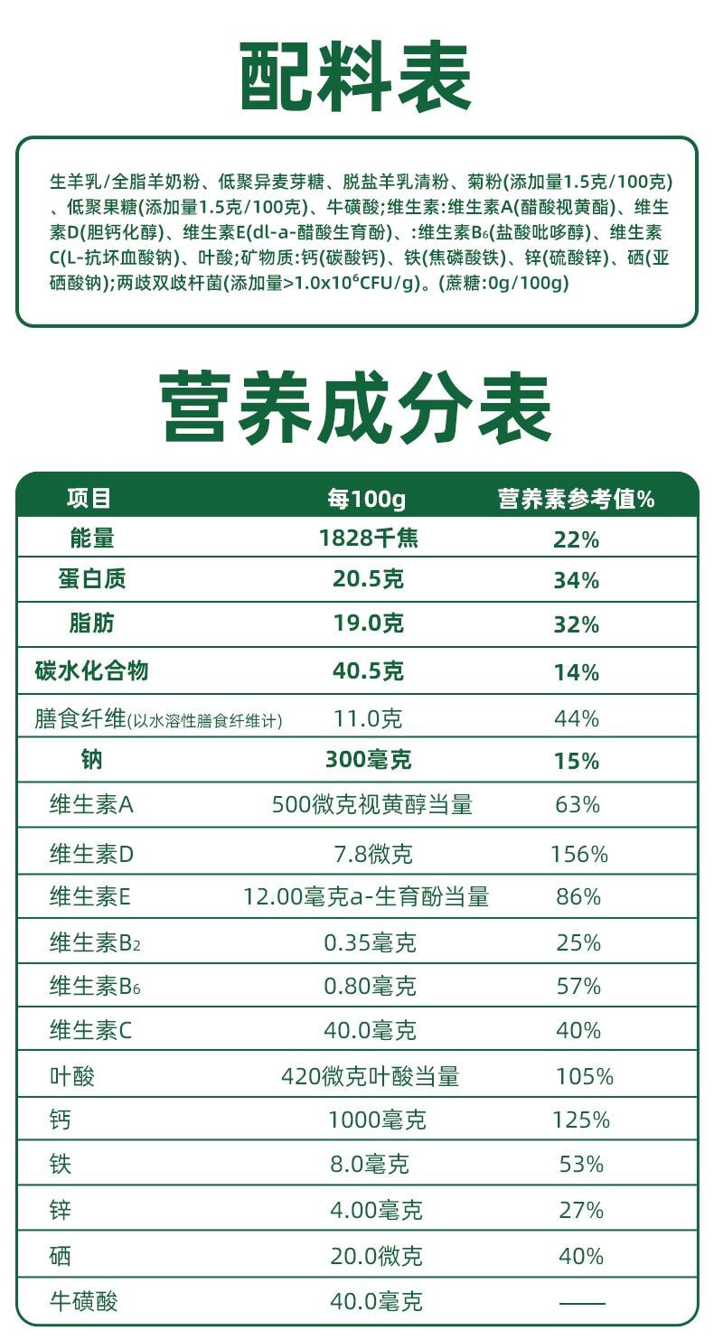 安诺 【无蔗糖高钙】益生菌高钙羊奶粉80g* 2盒 小分子奶粉 乳糖不耐受可用 儿童青少年成人中老年营养配非牛奶【出自世界最好羊奶牧场】