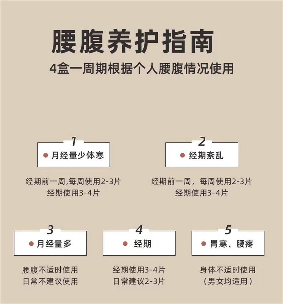 【中國直郵】元氣達人 蘄艾暖腰帶護腰帶發熱貼暖腹帶暖肚子熱敷貼姨媽暖寶寶 3片/盒