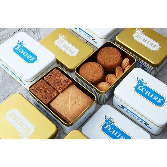 日本ins人氣限定ECHIRE艾許奶油酥性餅乾曲奇禮盒 Galette Échiré小藍盒