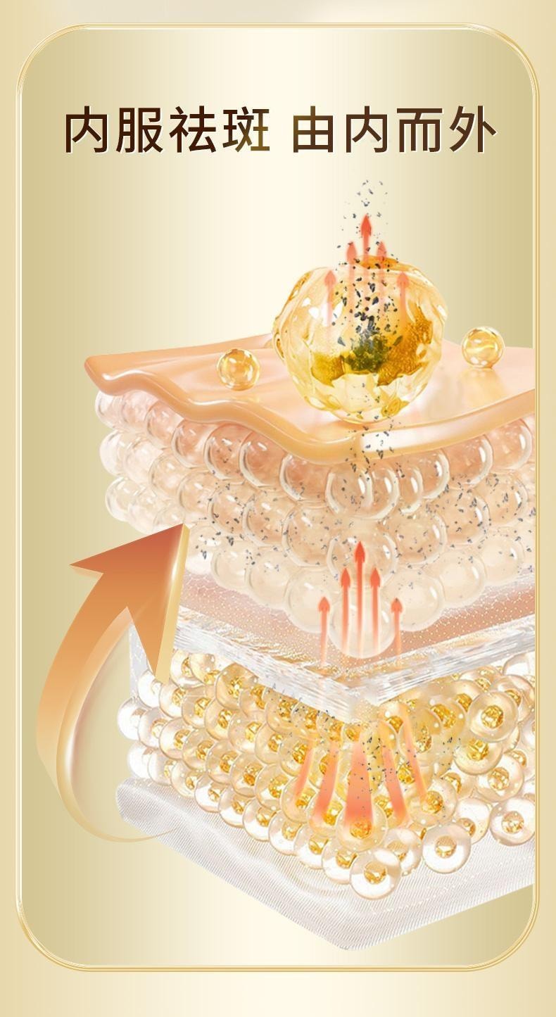 【中国直邮】 江中集团 祛斑胶囊 内调黄褐斑美白维生素e葡萄籽正品 30粒/盒