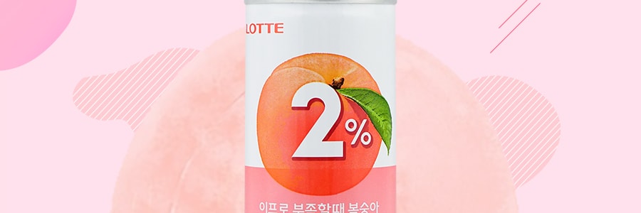 韩国LOTTE乐天 2%富足水蜜桃果汁饮料 240ml