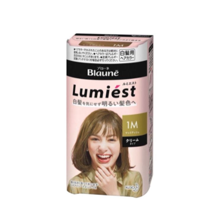 【日本直郵】日本 KAO花王 Blaune Lumiest 染髮劑 時尚遮白髮 1M霧灰色